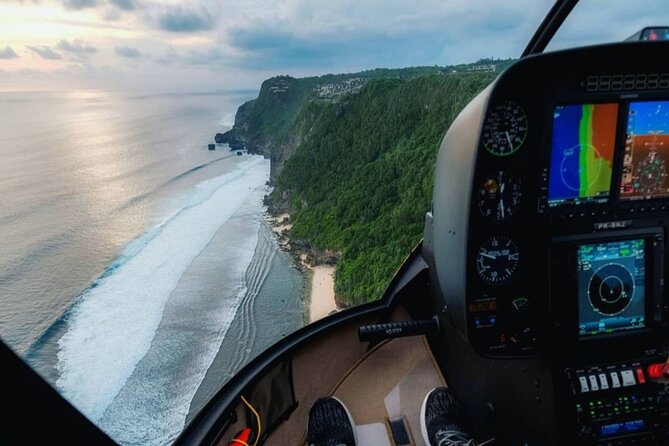 Above the Island of Gods Helicopter Tour - Stop 2: Uluwatu Temple and the cliff-edge perspective