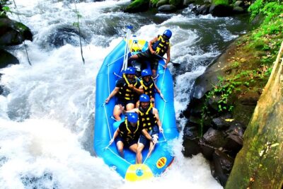 Ayung River Rafting and Ubud Waterfall Tour - At Graha Adventure Rafting: gear, lockers, and reset time