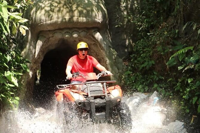 Bali ATV Ride Ubud Waterfall,RiceField,River,Kingkong-Temple cave - Getting dirty: gear, safety, and the shower setup