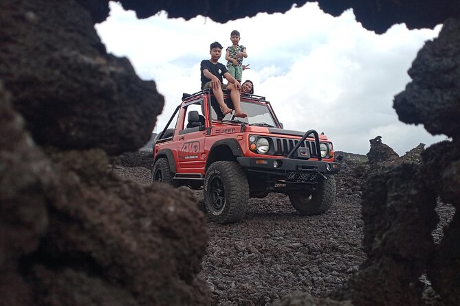 Batur Volcano Sunrise And Black Lava Jeep Adventure Tour - After the Sunrise: Black Lava and Sandy Volcanic Ground