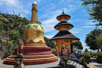 North Bali highlights: Buddhist temple, Waterfall & hot spring - Entering Brahmavihara Arama, Bali’s Largest Buddhist Monastery