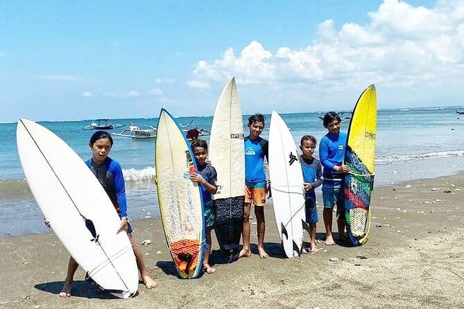 Private Beginner 1 on 1 Surfing Lesson at Kuta Beach without transfer - What’s Included: Board, Rashguard, Zinc/Sunscreen, and In-Water Photos