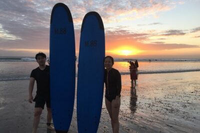 Private surf lesson - Timing That Can Add a Sunset Moment