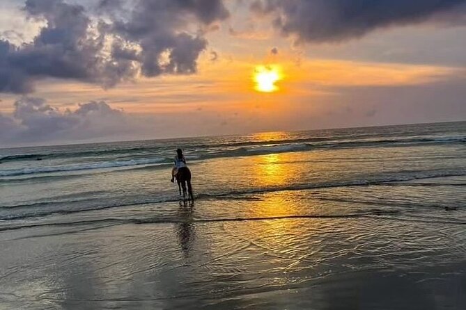 Seminyak Horse back riding In the beach - Seminyak Beach horseback riding: waves, sunset, and a calmer shoreline
