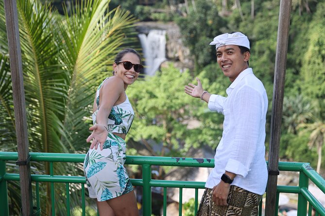 Silver Jewelry Making Class and Ubud Tour with All Inclusive - Tegenungan Waterfall: cool air, steps, and classic Bali scenery