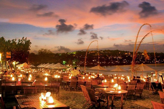 Tanah Lot and Uluwatu Temple Tour Including Seafood Dinner at Jimbaran Beach - Stop 4: Jimbaran Beach seafood dinner by candlelight on the sand
