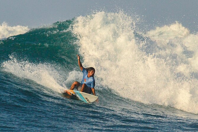 The funniest private 2 hour surf lesson, Canggu - Sun protection and comfort you’ll be glad exists