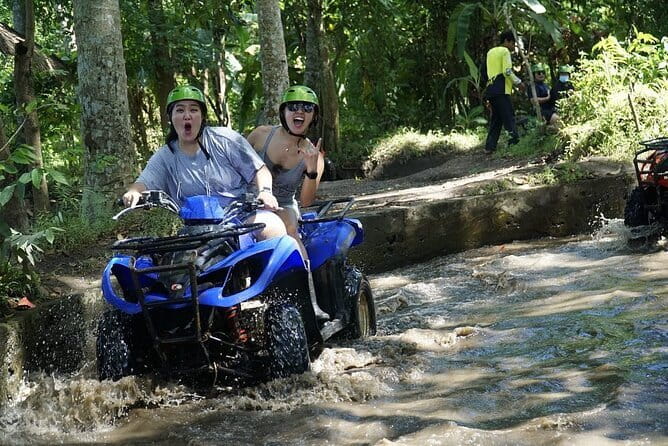 Ubud ATV Ride with Waterfall, Dragon Cave & Lunch – 2 Hours - World Ball Statue + Cliff Reliefs: Easy Culture Stops
